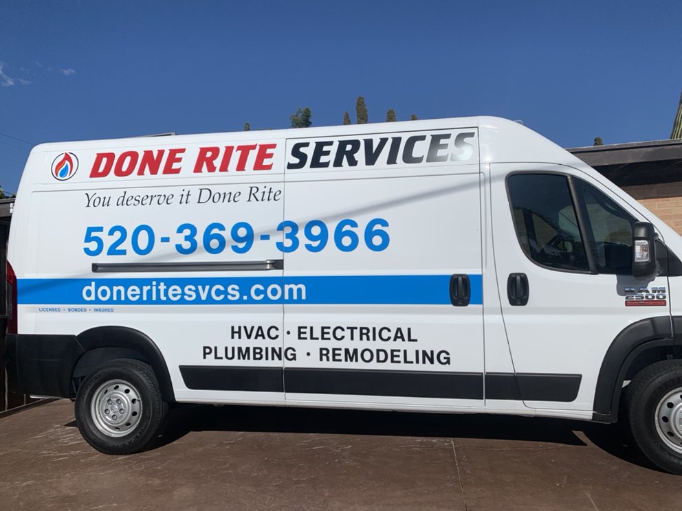 Done Rite Services service van in Tucson, Arizona