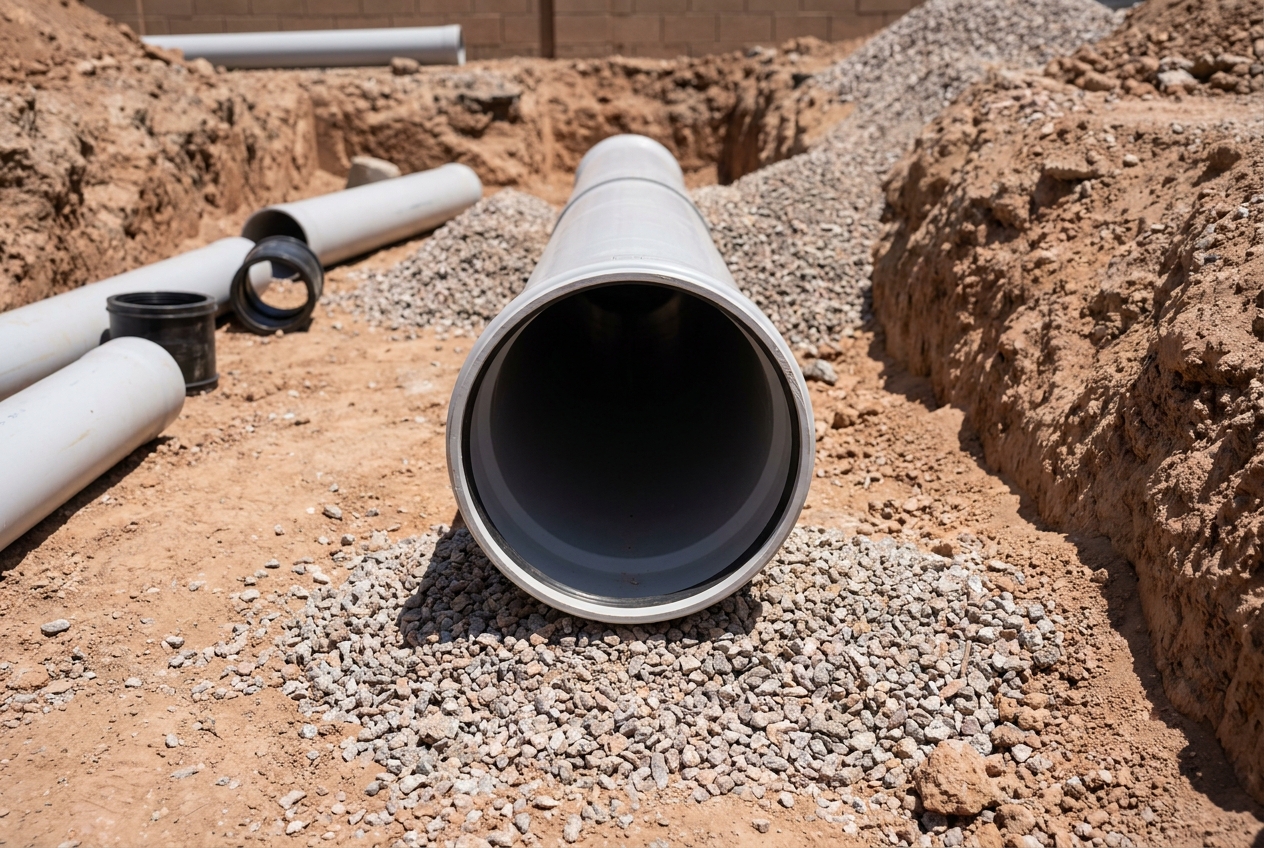 Smooth interior bore of a newly installed sewer pipe