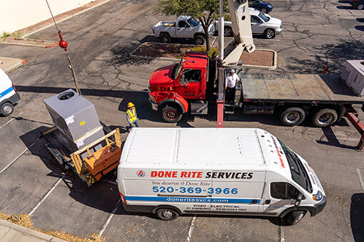 Done Rite service vehicles in Tucson